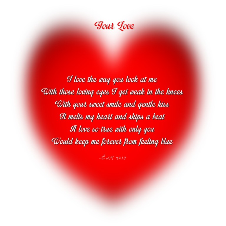 Inspired by the cheesy loving feelings in your heart when you're in love. Hahahaha! :D