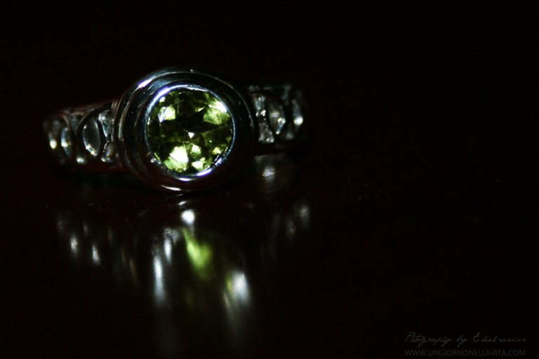 PERIDOT.  Periodot is associated with the heart chakra, and can be used to balance and stimulate that chakra. It is a stone of compassion. It has a friendly energy and is excellent for healing. It assists in rebirth and renewal of all kinds. Peridot also bring abundance and prosperity. It enhances the healing and harmony of relationships of all kinds, but particularly marriage. Peridot is used in crystal healing to lessen stress, especially in relationships, anger and jealousy, slow aging, and heal ulcers and digestive problems. (http://meanings.crystalsandjewelry.com/peridot/)