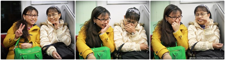 Taken on a train ride from Akihabara on our last day in Japan last                       December. A rare moment between my mother and I captured by my better half.  <3